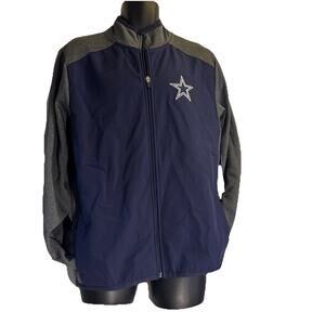Dallas Cowboy Zip Up Jacket Fleece Lined Sports Athleisure